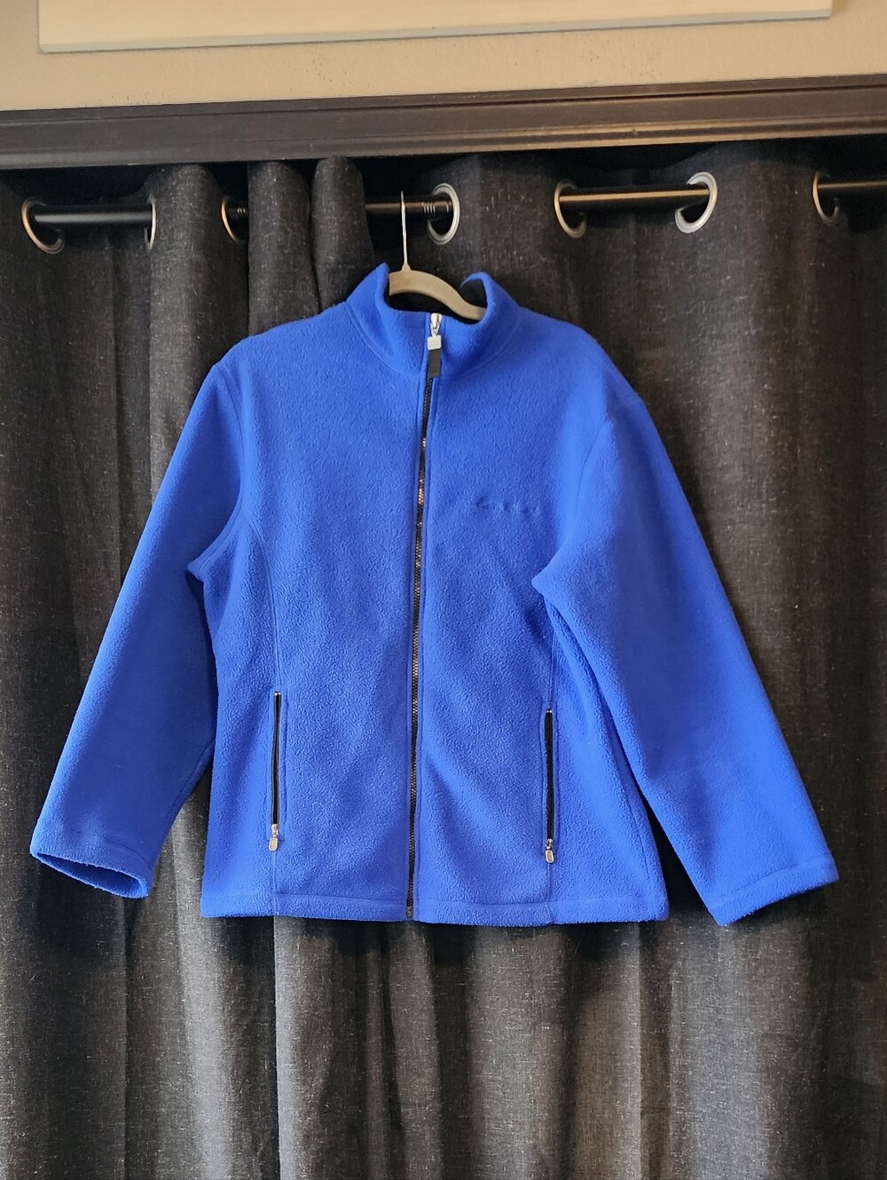 Eddie Bauer Women's Blue Full‑Zip Fleece Jacket L – Outdoor Layering Essential